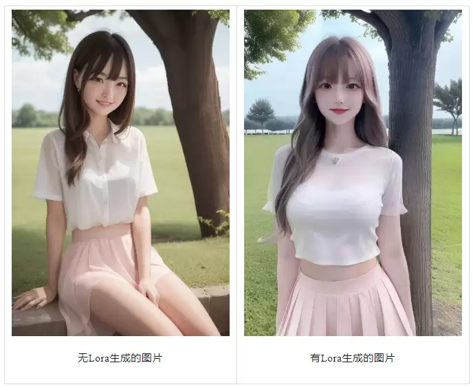 LoRA效果对比图