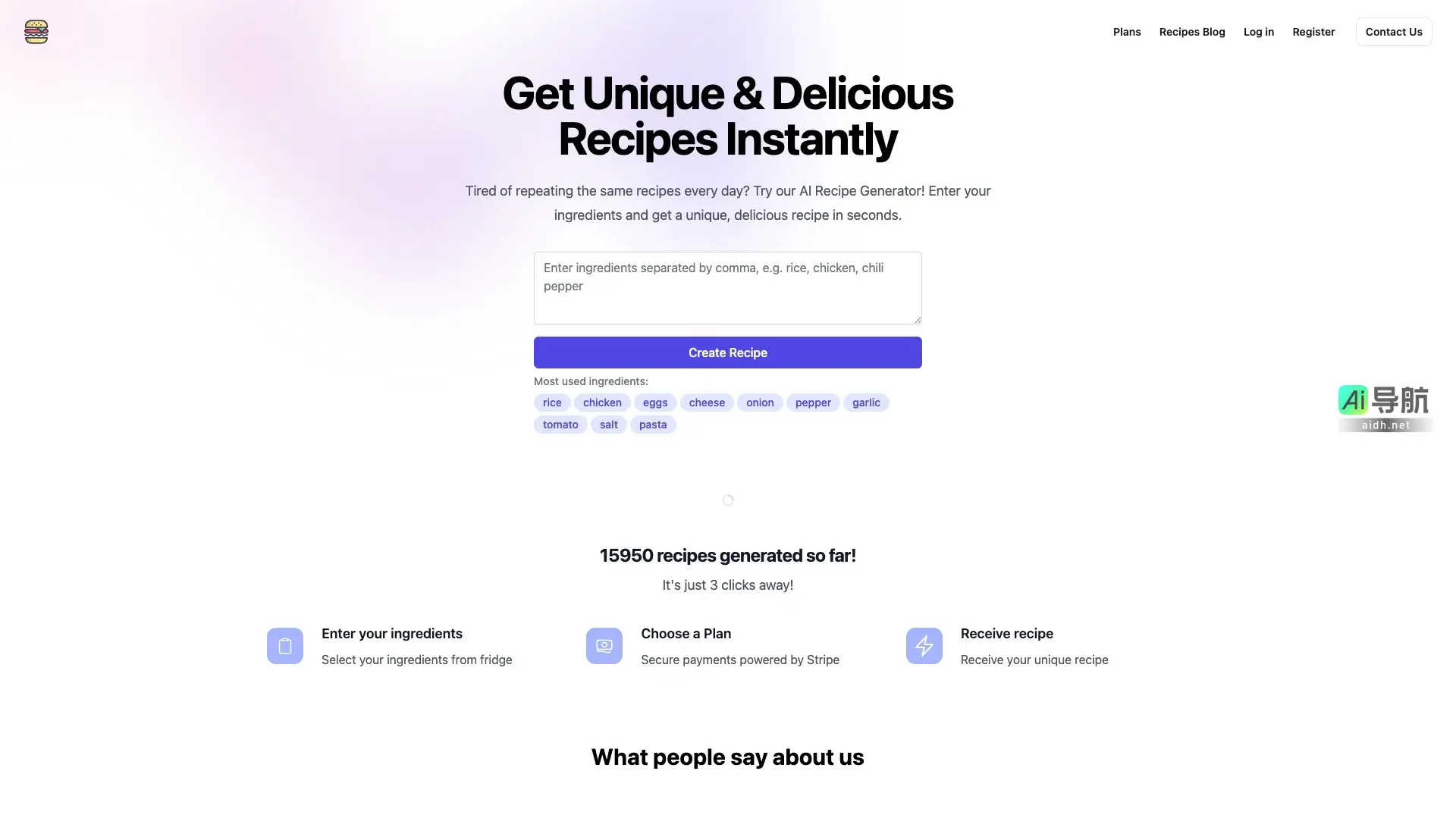 Recipes 提供独特美味的食谱生成服务，助你轻松创造美食