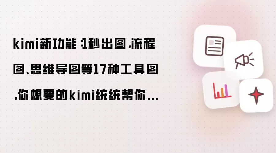 kimi新功能:1秒出图,流程图、思维导图等17种工具图,你想要的kimi统统帮你搞定