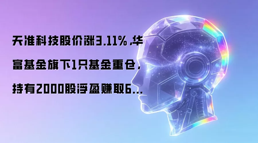 天准科技股价涨3.11%，华富基金旗下1只基金重仓，持有2000股浮盈赚取6980元
