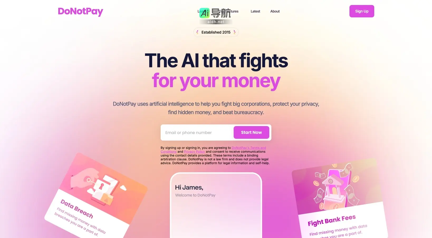 DoNotPay 通过人工智能帮助用户与大企业抗争,保护隐私,节省时间和金钱