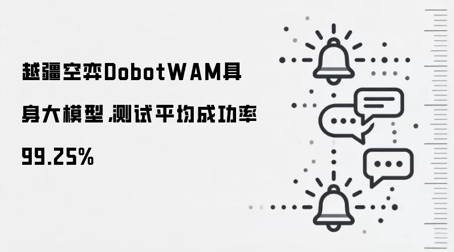 越疆空弈DobotWAM具身大模型，测试平均成功率99.25%