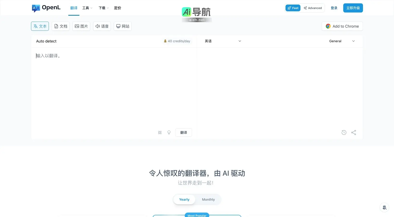 OpenL 翻译 提供高效、精准的 AI 驱动翻译服务,支持100多种语言