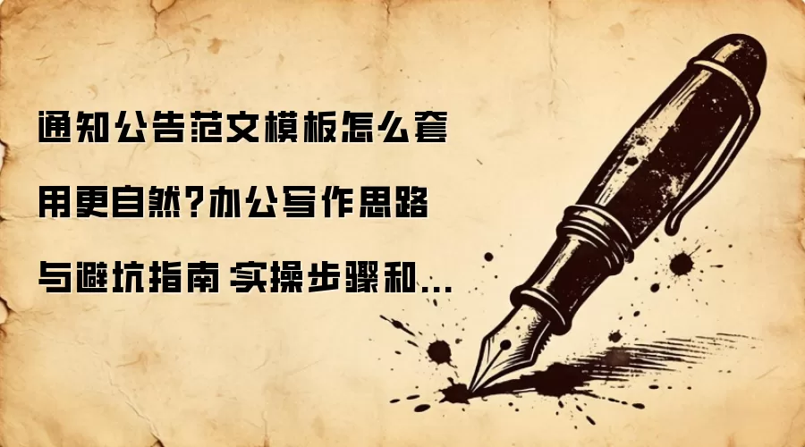 通知公告范文模板怎么套用更自然?办公写作思路与避坑指南:实操步骤和避坑重点有哪些