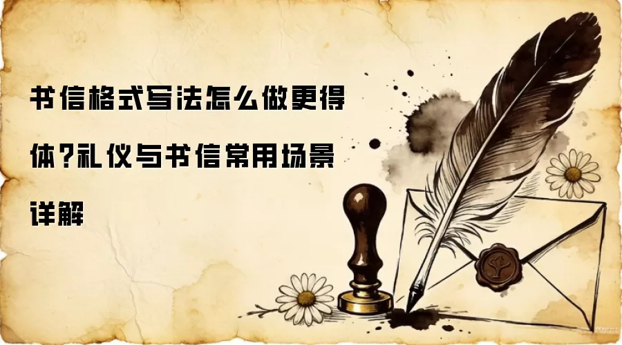 书信格式写法怎么做更得体?礼仪与书信常用场景详解