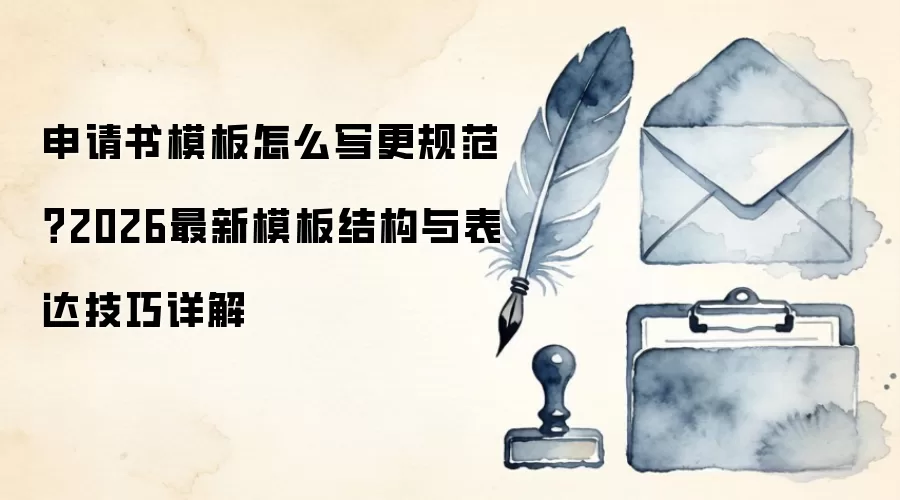 申请书模板怎么写更规范?2026最新模板结构与表达技巧详解