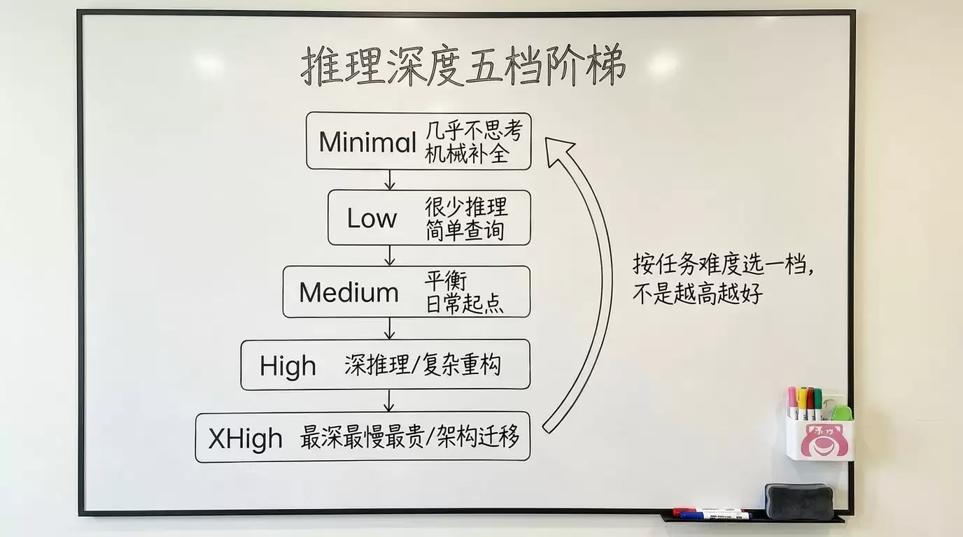 OpenAI Codex 模型怎么选?任务 × 推理档位决策速查表 + 省用量指南