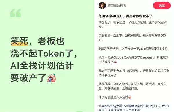 程序员爆料：Token烧到扛不住 公司全栈AI项目半路夭折