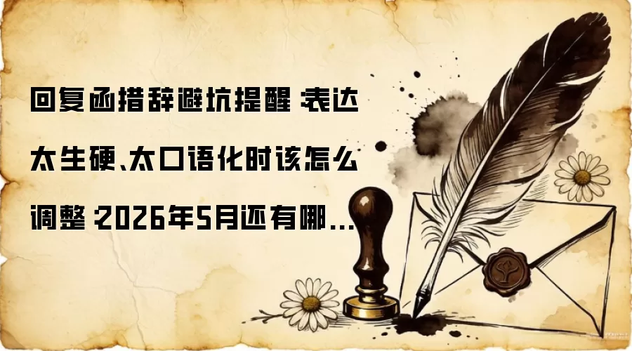 回复函措辞避坑提醒：表达太生硬、太口语化时该怎么调整：2026年5月还有哪些新变化值得关注