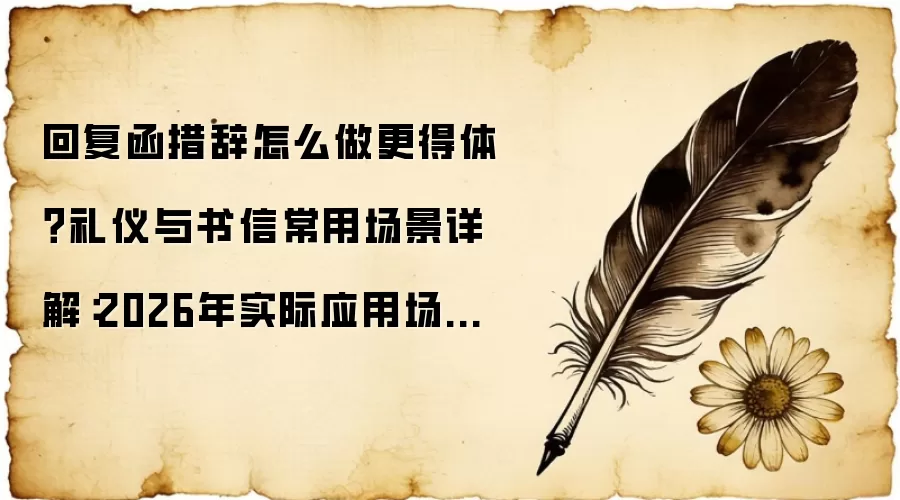回复函措辞怎么做更得体？礼仪与书信常用场景详解：2026年实际应用场景怎么落地