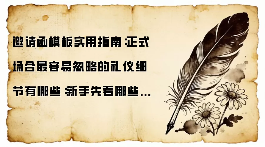 邀请函模板实用指南：正式场合最容易忽略的礼仪细节有哪些：新手先看哪些关键点