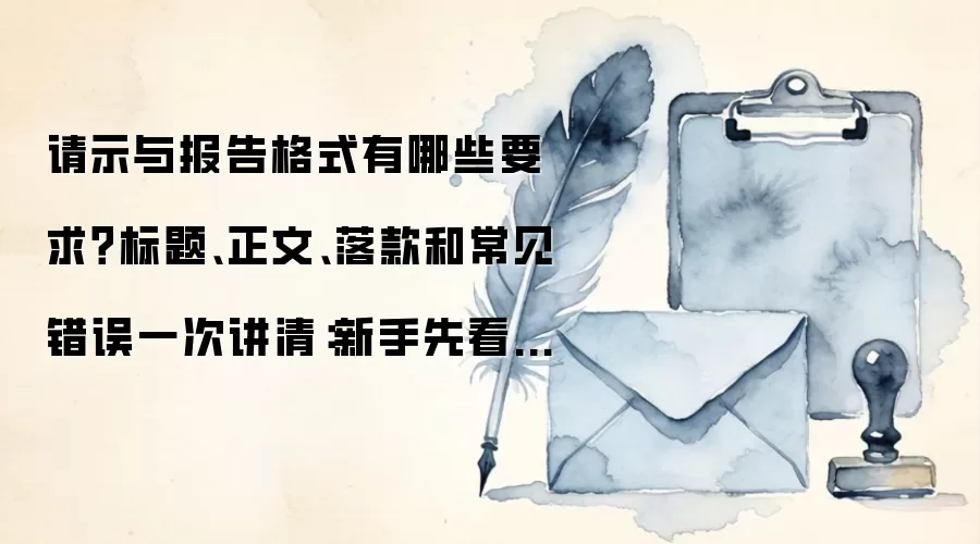 请示与报告格式有哪些要求?标题、正文、落款和常见错误一次讲清:新手先看哪些关键点