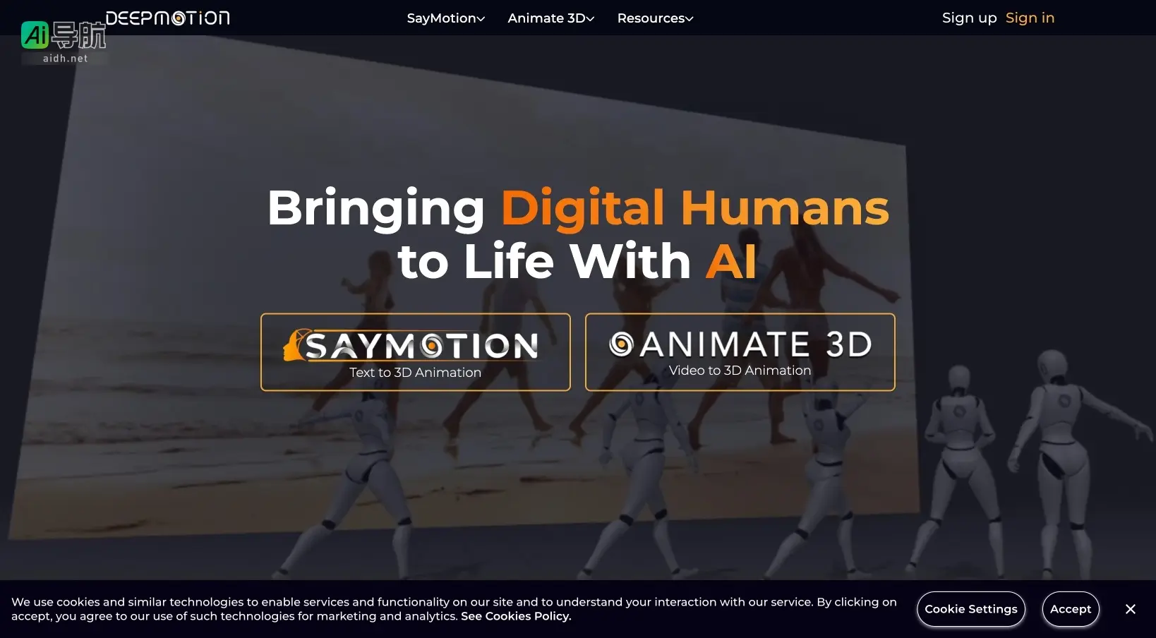DeepMotion 致力于通过AI技术 democratize 3D动画创作，赋能用户实现数字人类的生动表现