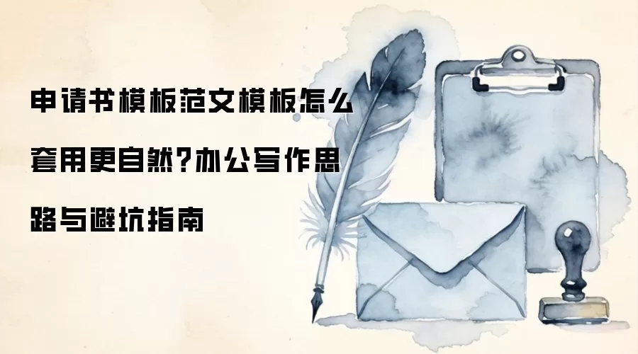 申请书模板范文模板怎么套用更自然?办公写作思路与避坑指南