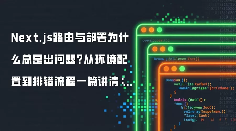 Next.js路由与部署为什么总是出问题?从环境配置到排错流程一篇讲清:2026年实际应用场景怎么落地
