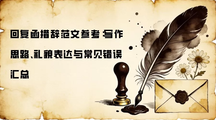回复函措辞范文参考：写作思路、礼貌表达与常见错误汇总