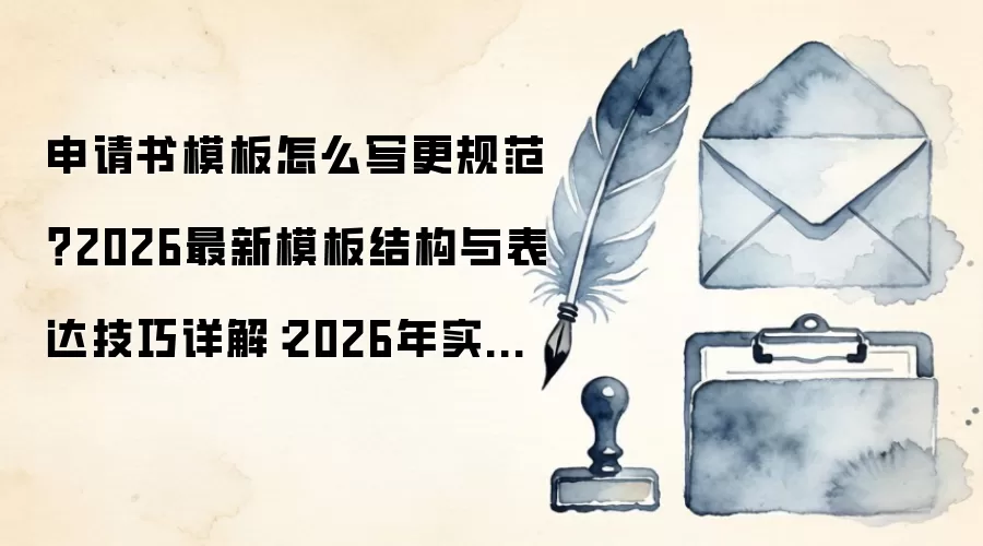 申请书模板怎么写更规范?2026最新模板结构与表达技巧详解:2026年实际应用场景怎么落地