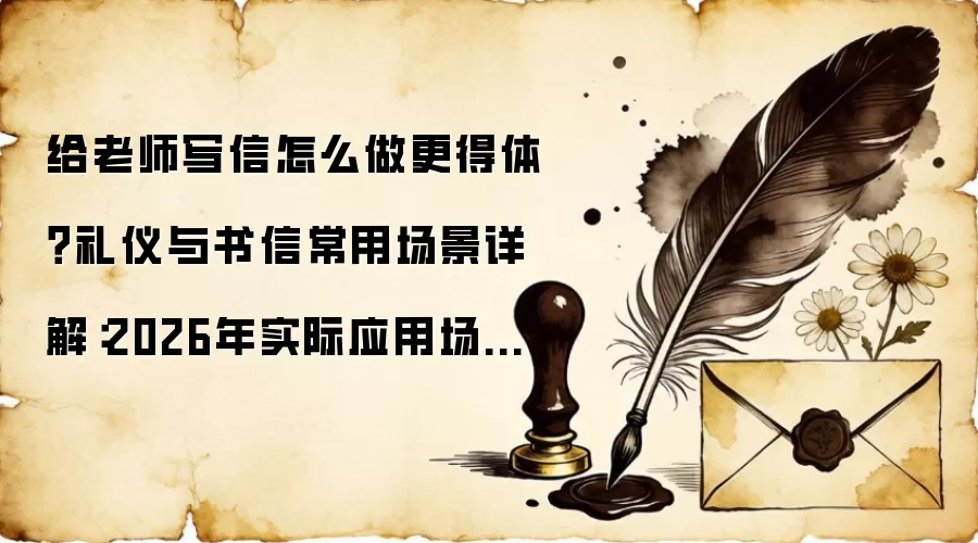 给老师写信怎么做更得体?礼仪与书信常用场景详解:2026年实际应用场景怎么落地