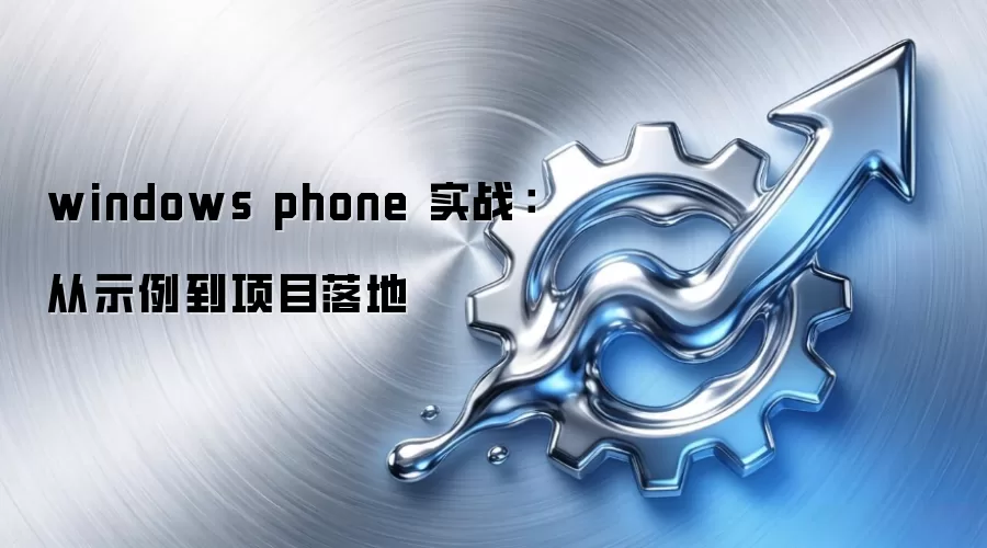 windows phone 实战：从示例到项目落地
