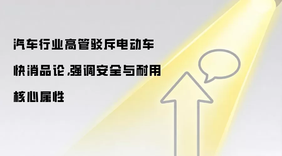 汽车行业高管驳斥电动车快消品论，强调安全与耐用核心属性