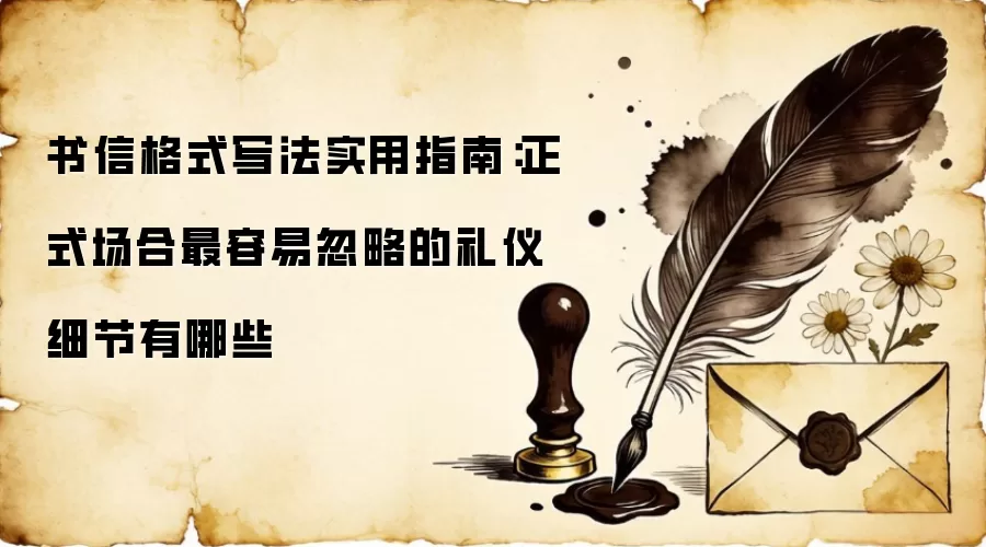 书信格式写法实用指南:正式场合最容易忽略的礼仪细节有哪些