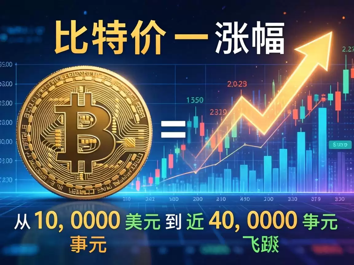 比特币价格一年涨幅，从10,000美元到近40,000美元的飞跃