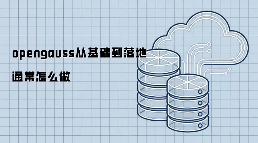 opengauss从基础到落地通常怎么做