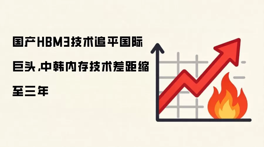 国产HBM3技术追平国际巨头,中韩内存技术差距缩至三年