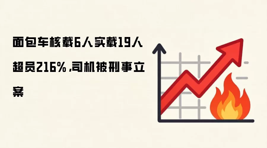 面包车核载6人实载19人超员216%,司机被刑事立案