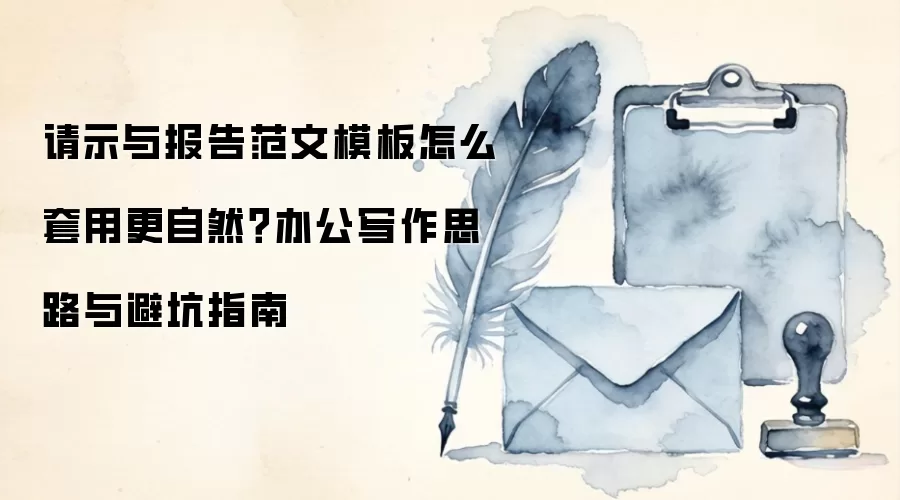 请示与报告范文模板怎么套用更自然？办公写作思路与避坑指南