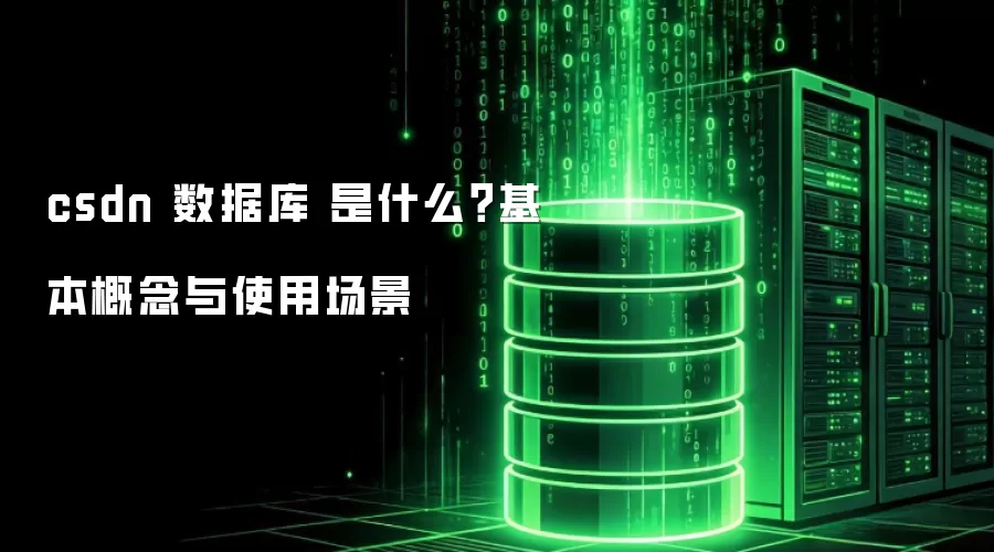 csdn 数据库 是什么?基本概念与使用场景
