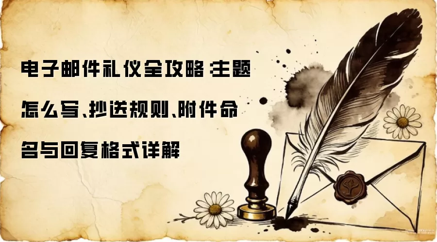 电子邮件礼仪全攻略：主题怎么写、抄送规则、附件命名与回复格式详解