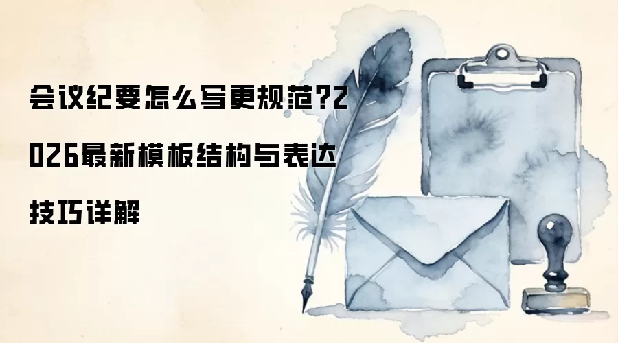会议纪要怎么写更规范?2026最新模板结构与表达技巧详解
