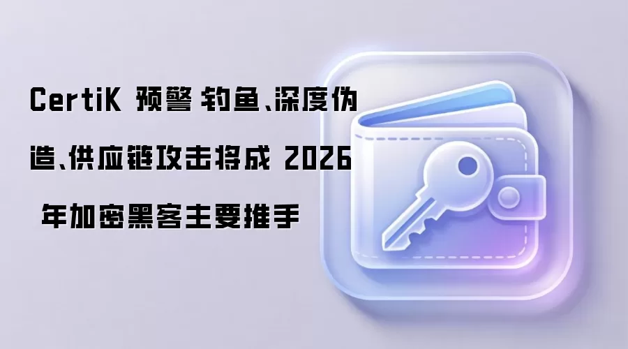 CertiK 预警:钓鱼、深度伪造、供应链攻击将成 2026 年加密黑客主要推手