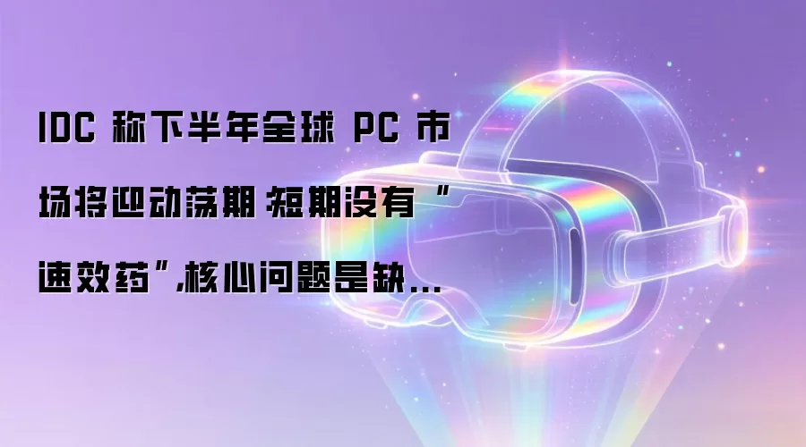 IDC 称下半年全球 PC 市场将迎动荡期:短期没有“速效药”,核心问题是缺内存