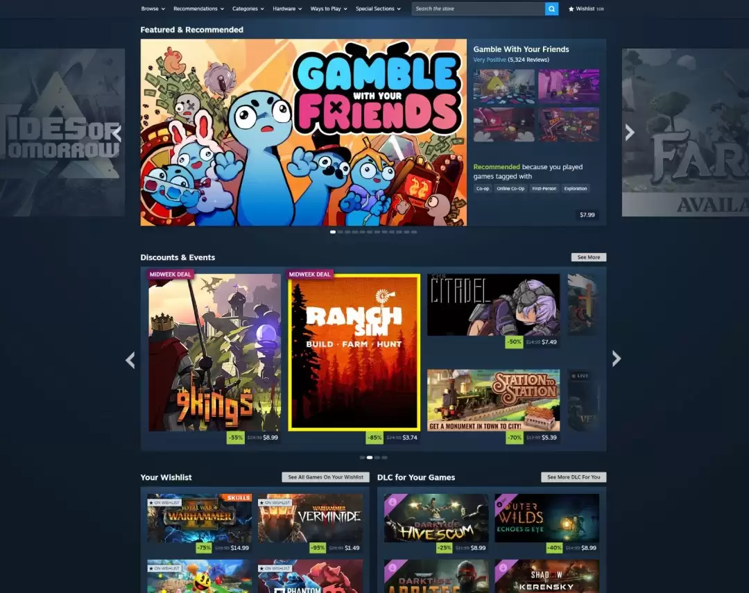 Steam商店页面重大更新 全新UI上线!