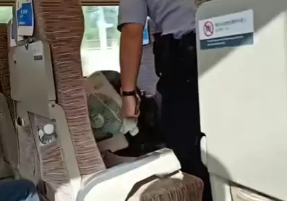 高铁乘客突然拿出台式电风扇吹风被劝阻 12306回应：能带但不能用
