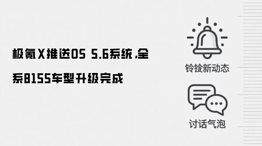 极氪X推送OS 5.6系统，全系8155车型升级完成