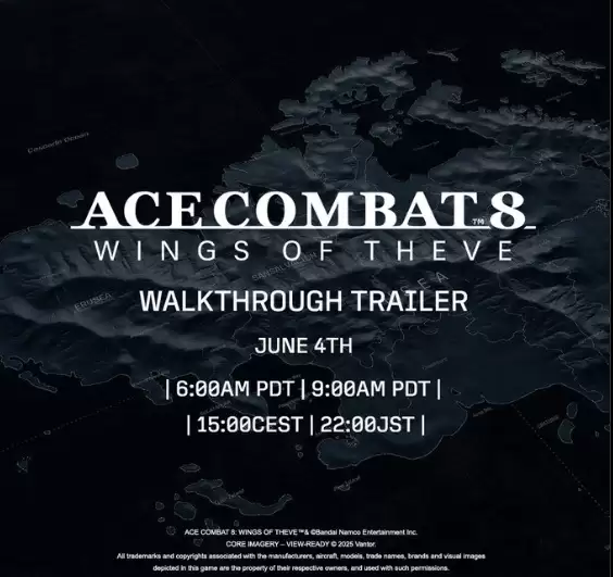 《皇牌空战8》6月4日晚公布最新预告 展示游戏世界观