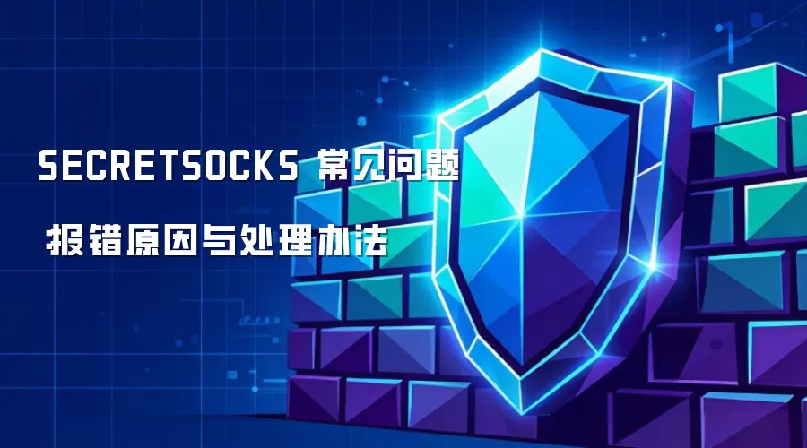 SECRETSOCKS 常见问题:报错原因与处理办法