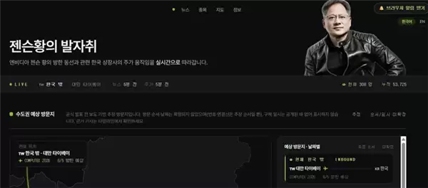 追星式追CEO！韩国网友自建网站追黄仁勋吃播：访问量已破5万