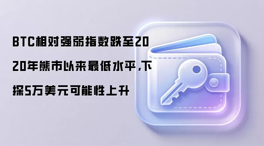 比特币RSI跌至2020年熊市以来最低水平