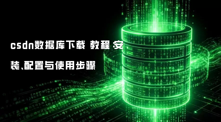 csdn数据库下载 教程：安装、配置与使用步骤
