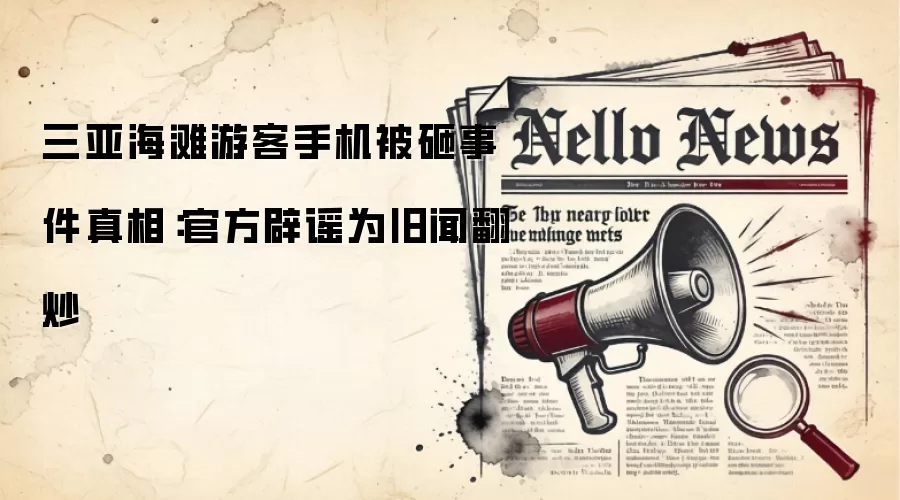 三亚海滩游客手机被砸事件真相:官方辟谣为旧闻翻炒