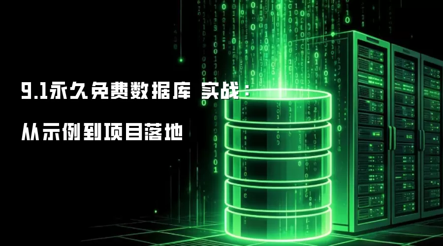 9.1永久免费数据库 实战:从示例到项目落地