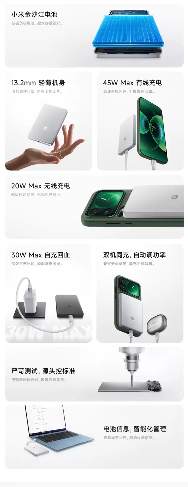 369元！小米金沙江充电宝10000mAh款开售：针刺不爆炸