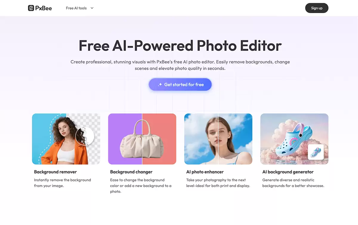 PxBee-Fotor打造的免费AI图像处理平台