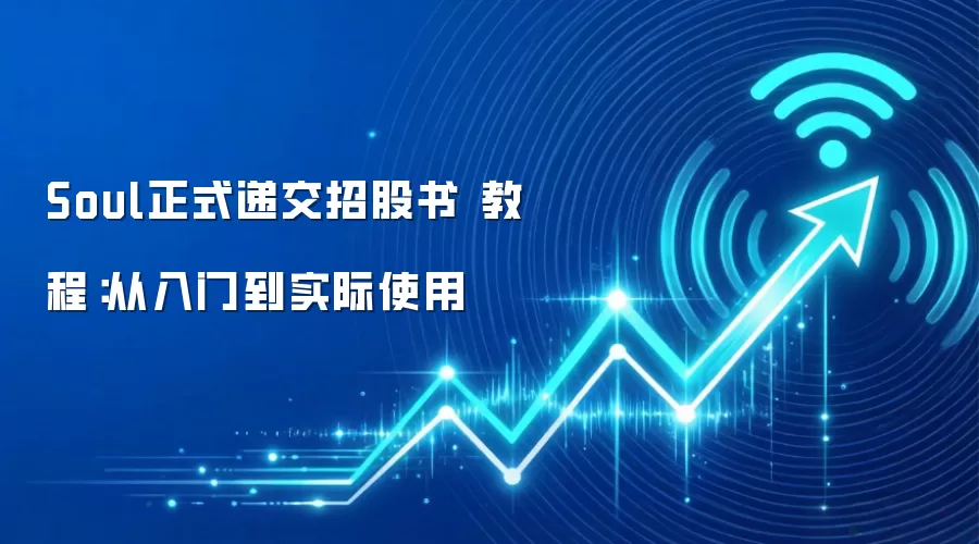 Soul正式递交招股书 教程:从入门到实际使用