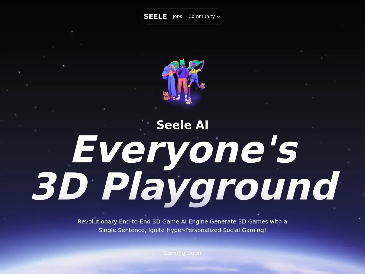 Seele AI 一句话生成3D游戏,人人都能成为游戏创作者,开启个性化社交互动新体验!
