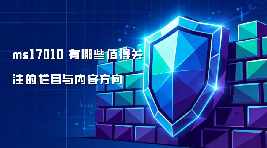 ms17010 有哪些值得关注的栏目与内容方向